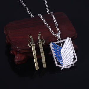 Attack On Titan Necklaces, earrings, keychains and pins